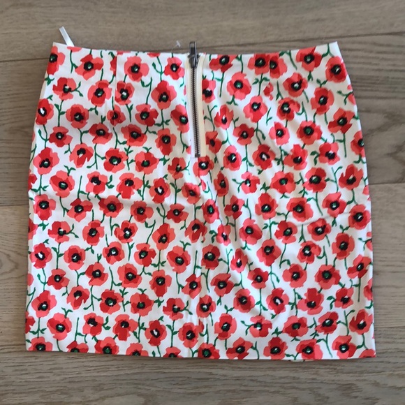 NWT J. Crew Factory Skirt Floral Print Size 0 - Picture 7 of 8